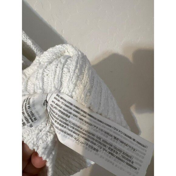 Hollister Sz L White Casual Coastal Beachy Long Sleeve Crew Neck Sweater Lightwe - Picture 5 of 8